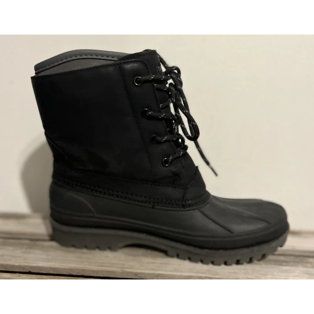 Sperry‎ Harbor Boot Boots Mens Size 5 Black Duck Winter Snow Waterproof